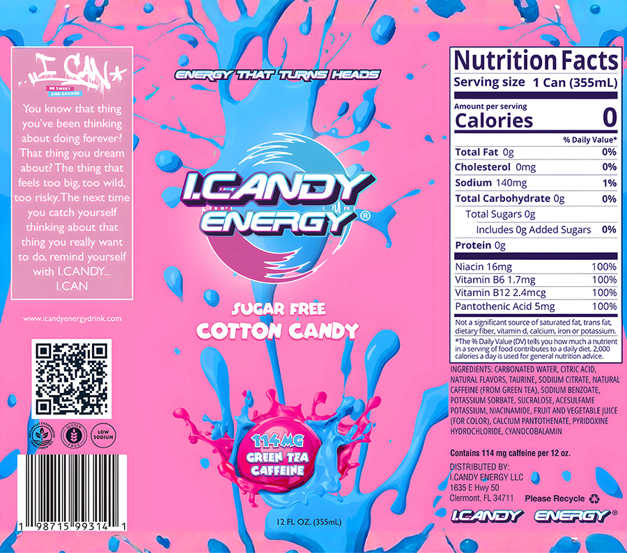 Sugar Free Cotton Candy can label